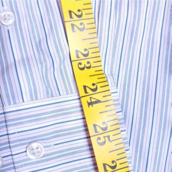 Kirkland Signature 16 1/2-36 Men's Dress ShirtNon-Iron100%Cotton Lslvs Button Up - Picture 6 of 10